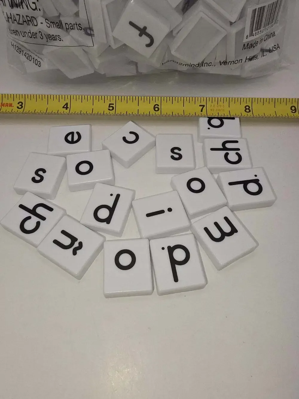Hand2Mind white alphabet